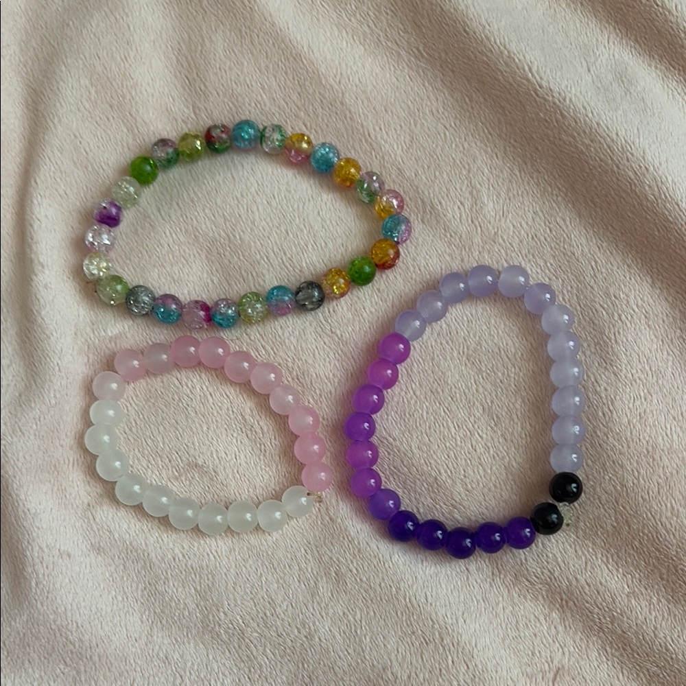 Colorful Beaded Bracelets Set